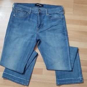 Express barely bootcut light wash jeans